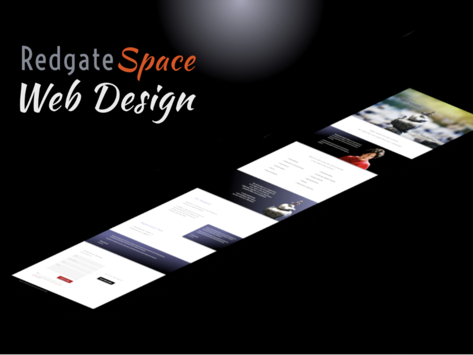 long webpage strip with title "RedgateSpace WebDesign"
